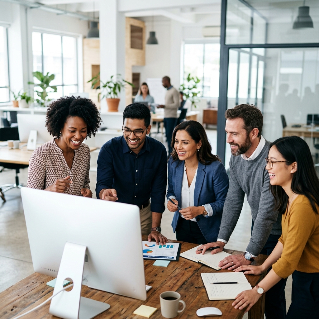 Team of professionals collaborating